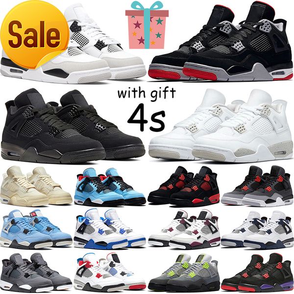 

sports boots shoe 4 retro basketball shoes military black cat 4s men women stage haze sail university blue infrared red thunder white oreo r
