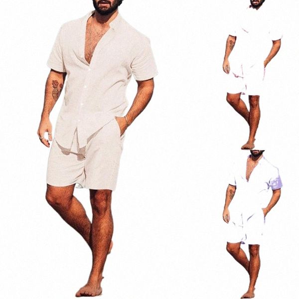 

men's tracksuits men's tracksuits burgundy suits for men stand collar short sleeve solid casual fashion sports shirt shorts suitme, Gray