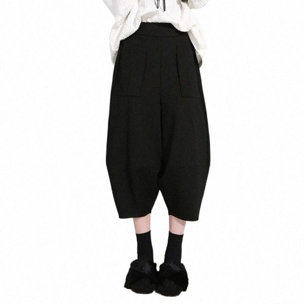 

women's pants & capris boot cut pants 2021 autumn structure series three-dimensional lantern wide leg cropped boots female women's, Black;white