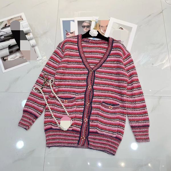 

812 l 2022 autumn women's sweaters red v neck long sleeve meiyi, White;black