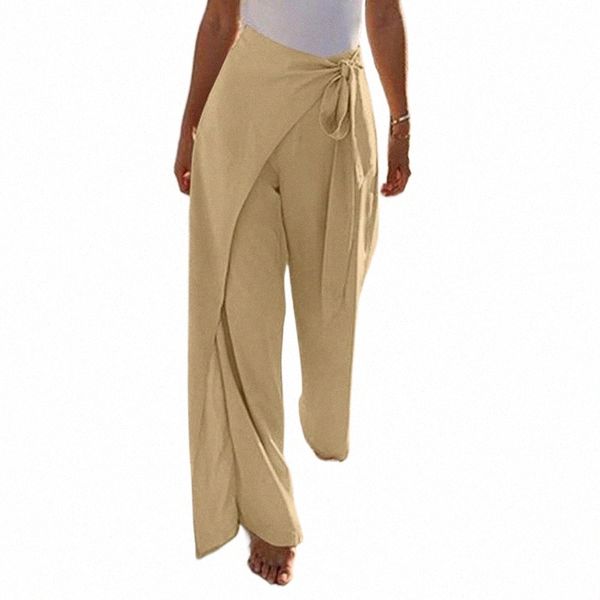 

women's pants & capris women's pants & capris celmia women vintage solid color bandage pant office casual trousers fashion loose w, Black;white