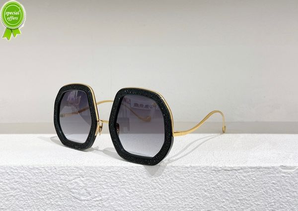 

designer brand sunglasses digner for men and women summer anna mens beaming star blach style anti-ultraviolet retro plate frame fashion eyeg, White;black