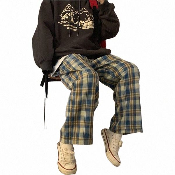 

women's pants & capris plaid pants women spring wide leg for korean style high waist checkered oversize trousers harajuku women's, Black;white