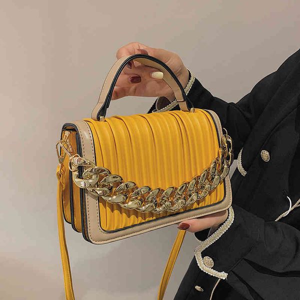 

bags bag women 2022 new wrinkled messenger bag style texture shoulder trend chain small square purses