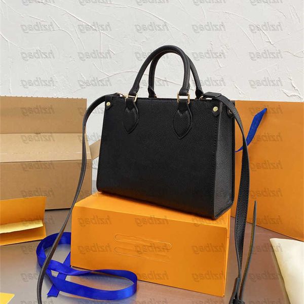 

totes onthego pm designer bags black/blue/pink/cream gradient embossed monograms pattern purse wallets womens cross body luxury handbags