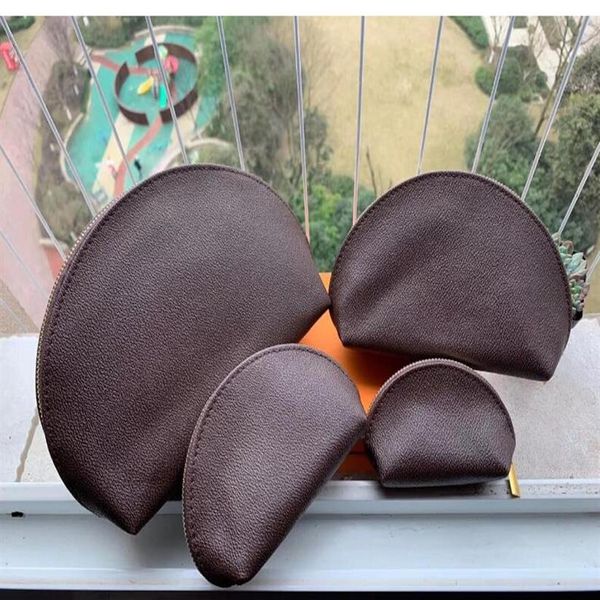 

4pcs brown women cosmetic bags organizer makeup bag travel pouch make up bag ladies cluch purses organizador toiletr292r