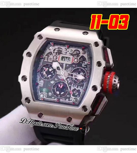 

2022 11-03 a21j automatic mens watch steel case skeleton dial big date red crown black rubber strap 5 styles watches puretime d4, Slivery;brown