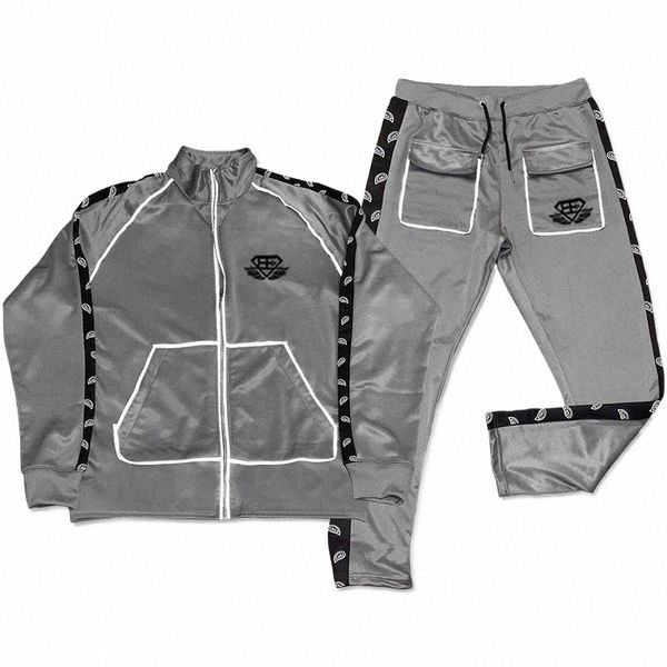 

men's tracksuits men's tracksuits men's trendy reflective suit fashion casual sports spring and autumn style2022men's d9, Gray
