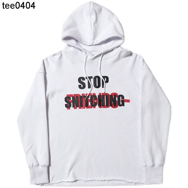

trendy vloness no gap letter hoodie printed men's and women's loose jacket, Black