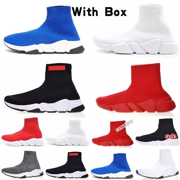 

sock shoes men women speed high low sneakers triple black white red clearsole yellow fluo mens casual shoe jogging walking2507, Black;brown