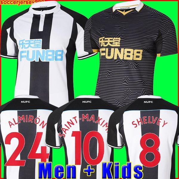 

college wear newcastl e soccer jersey united nufc 21 22 new castle shelvey almiron 2021 2022 joelinton football shirt ritchie gayle maximin, Black