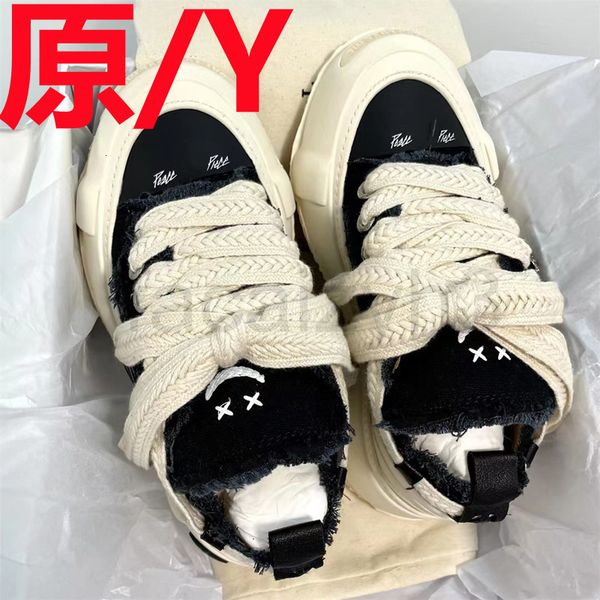 

dress shoes designer high version of wu jianhao's hidden canvas shoes women's 2022 leather heightening beggar's smile the sam, Black