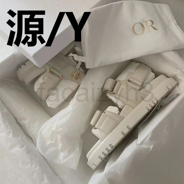 

sandals designer outlets removed d family sandals women's 2022 style thick soled roman muffin leather, Black