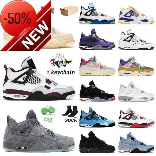

boots 4 4s basketball shoes jumpman mens womens sail kaws psgs fire red metallic cactus jack university blue white oreo black cat