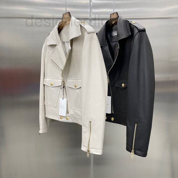 

women's leather & faux designer ce's 2021 haining high-end autumn and winter new sheepskin leather coat lapel long sleeve women 1x, Black