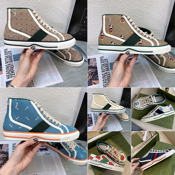 

designers tennis 1977 sneaker canvas luxurys shoe beige blue washed jacquard denim women shoes ace rubber sole embroidered vintage casual sn, Black