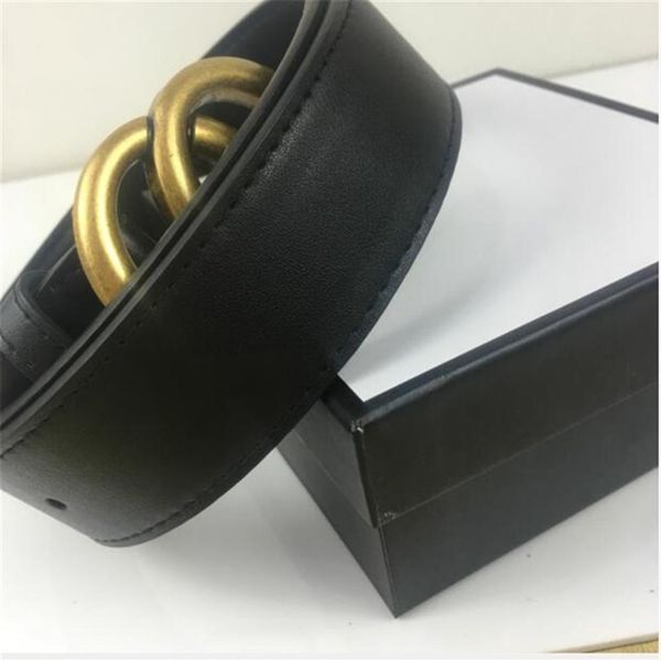 

2022belt women genuine leather golden silver bronze g buckle designer cowhide belts men luxury 6 colors 38 mm carry with b261b, Black;brown