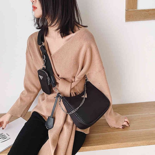 

fashion bag luggage net red nylon three in one hobo underarm chain strap bags ba
