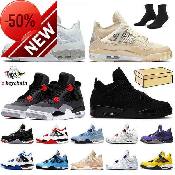 

boots basketball shoes 2022 infrared jumpman 4 4s womens mens trainers white oreo sail off shimmer black cat travis scotts court purple spor
