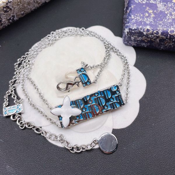 

luxurys bracelet designers necklace womens sweet fashion double layer necklaces woman exquisite and versatile jewelry classic leisure bracel, Silver