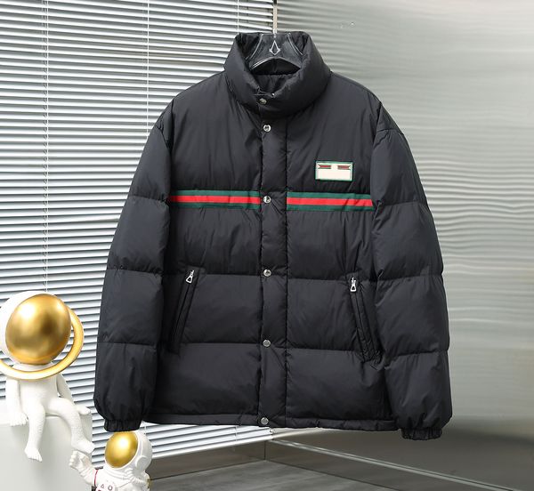 

mens winter jacket puffer designer down jackets women coat cotton parka overcoat design thick warm hooded down windbreaker clothing, Black
