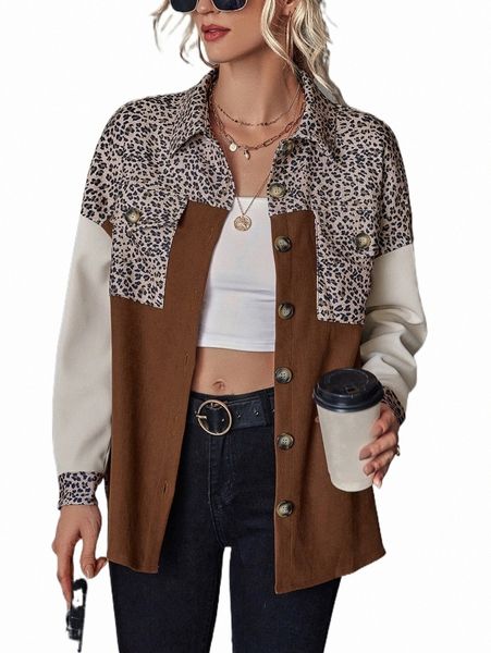 

women's down & parkas leopard drop shoulder coat n5on#, Black