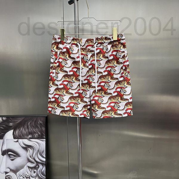 

men's shorts designer european goods tide brand 2022 summer new tiger head full print casual beach pants men's shorts fashion capr, White;black