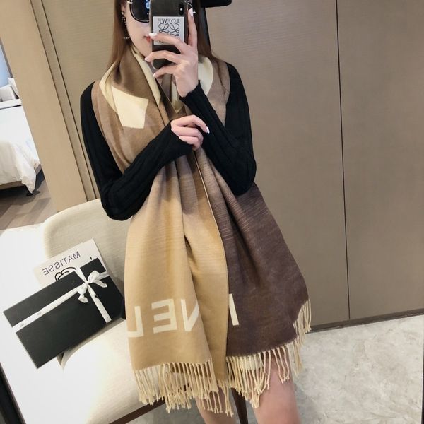 

cashmere scarf brand designer women letter thick warm soft autumn winter pashmina ladies scarves shawl with box, Blue;gray