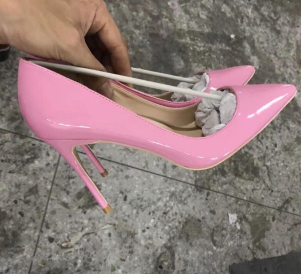 

christmas women shoes high heels pointed toe 8cm 10cm 12cm pumps come box dust bags wedding shoes, Black