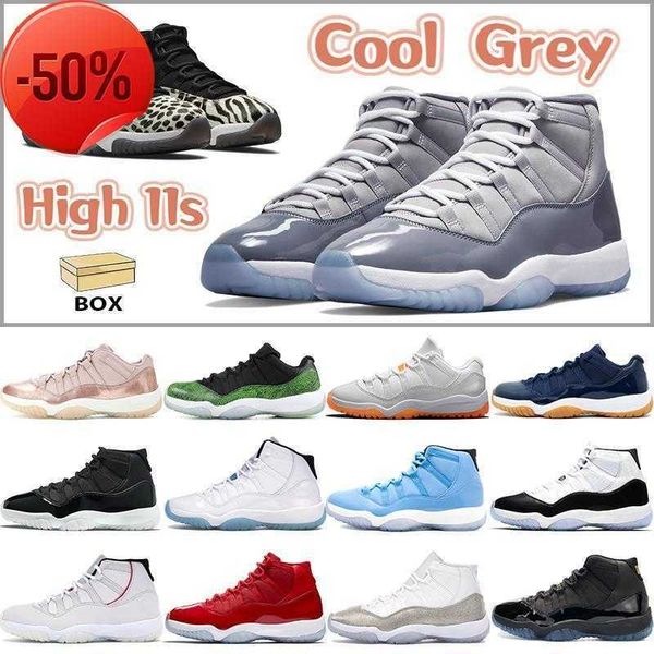 

boots 2022 with box 11 men basketball shoes high 11s sneakers animal instinct cool grey jubilee 25th anniversary bred low citrus concord men, Black