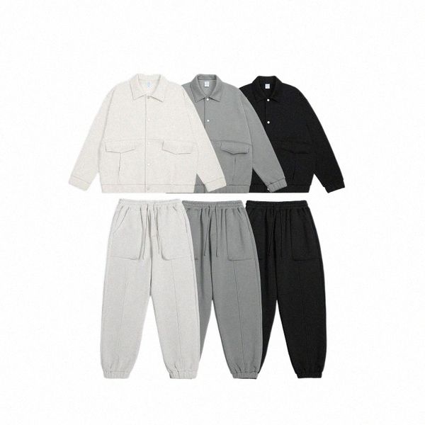

men's tracksuits men's tracksuits inflation winter fleece jacket set men jogger suit 2022 trendy tracksuit casual sweatpant couple, Gray