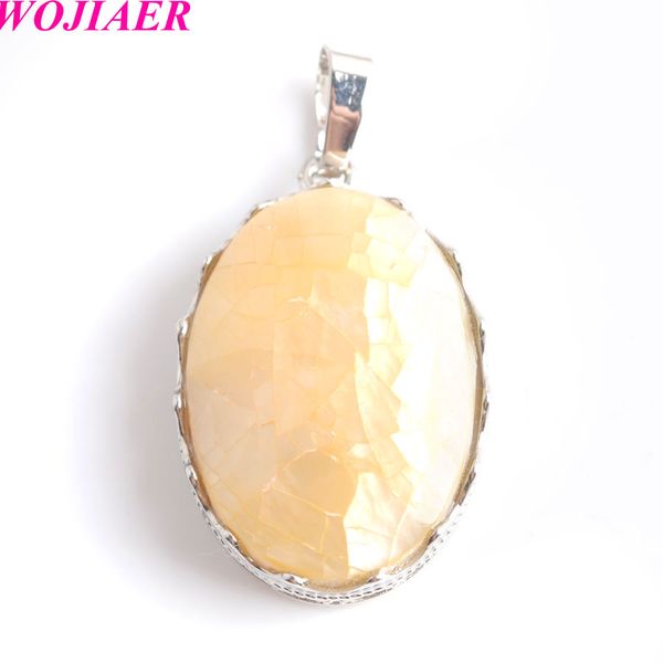 

oval shell choker pendants for women natural abalone colourful egg necklace handmade healing energy jewelry bw902, Silver