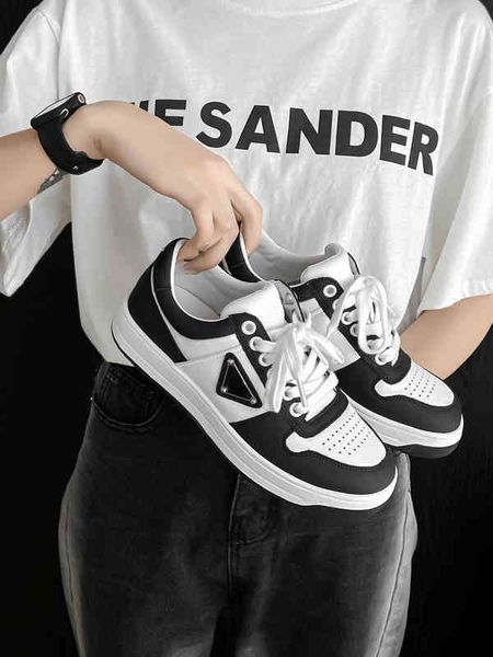 

casual shoes comfortable and versatile 22 years old new thick bottom sponge cake color matching lace up casual sports white shoes, Black