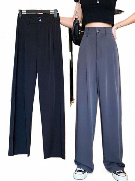 

women's pants & capris women's pants & capris wide leg fashion spring and autumn clothes 2021 high waist loose suit show thin stra, Black;white