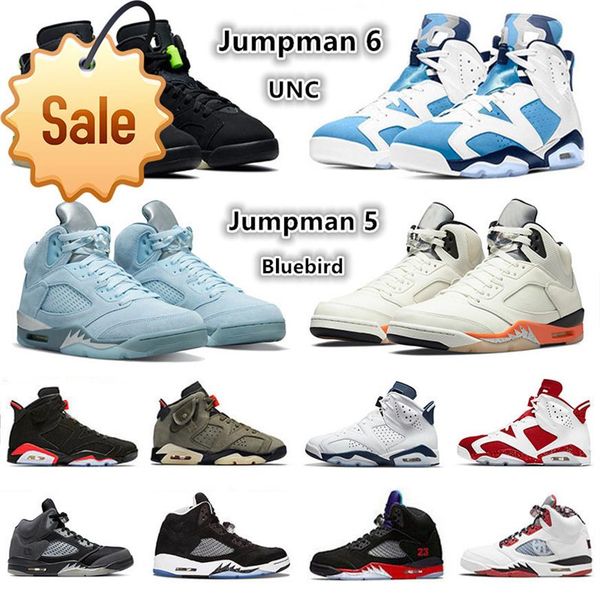 

jumpman 5 unc 6 mens basketball shoes 5s ts 6s university blue electric green black infrared shattered backboard bluebird red oreo oilv230b
