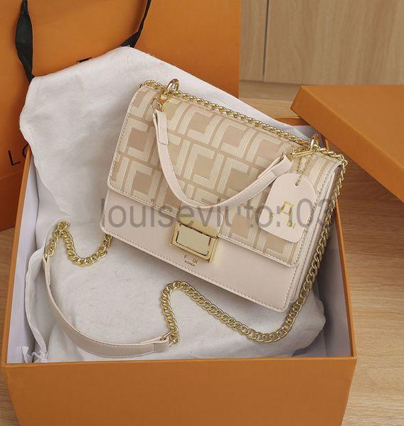

designer fend bag pu tote shoulder handbag fashion luxurious messenger womans lovers new chain embossed leather ff bag