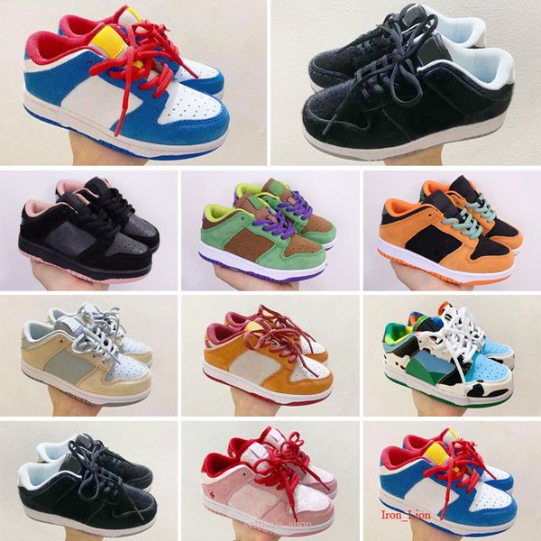 

shoes kids sb dead bears low designer boys girls sneakers pink blue bear toddler skateboard kid shoe boy children sneaker size 25-35, Black