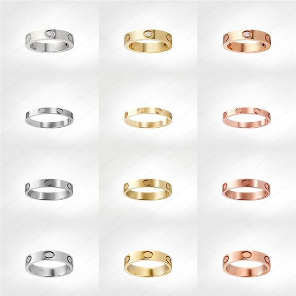 

love screw ring mens rings classic luxury designer jewelry women titanium steel alloy gold-plated gold silver rose never fade not 219l