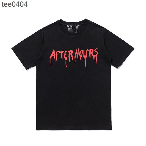 

street vloness red letter tee v printing short sleeve men's and women's loose bottomed t-shirt fashion, White;black