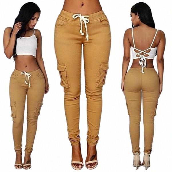 

women's pants & capris in and women's multi bag drawstring lace pencil pants selling up casual with belt & capris m7it#, Black;white