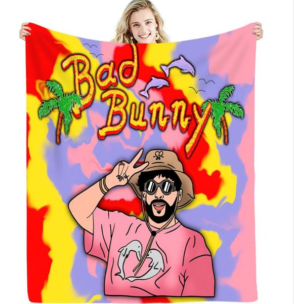 

blankets blanket bad rabbit love flannel 75/100cm 100/130cm 130/150cm 150/200cm shawl fashion travel home nap 18num