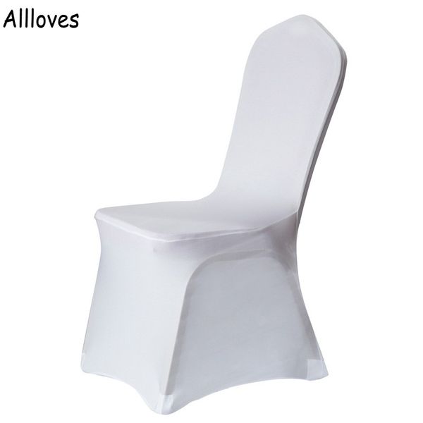 

50 pcs lot wedding chair covers spandex stretch slipcover for restaurant banquet el dining party universal chair cover decorati326m