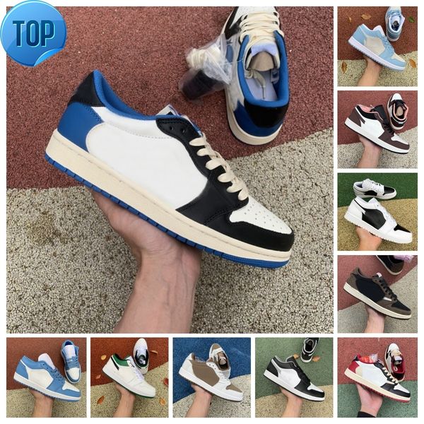 

boots jumpman 1 unc low 1s basketball shoes fragment ts university blue hyper royal court purple light smoky grey pine green shadow reverse, Black