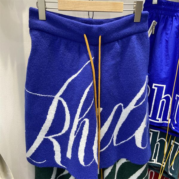 

oversized knitted shorts high street breeches real pics blue green