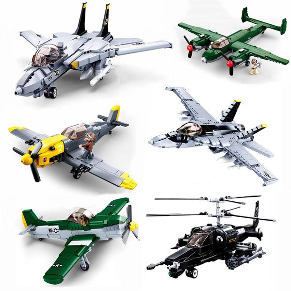 

blocks moc bricks ww2 military jet fighter helicopter model warrior action figure assembled puzzle building children s toy gift 220902