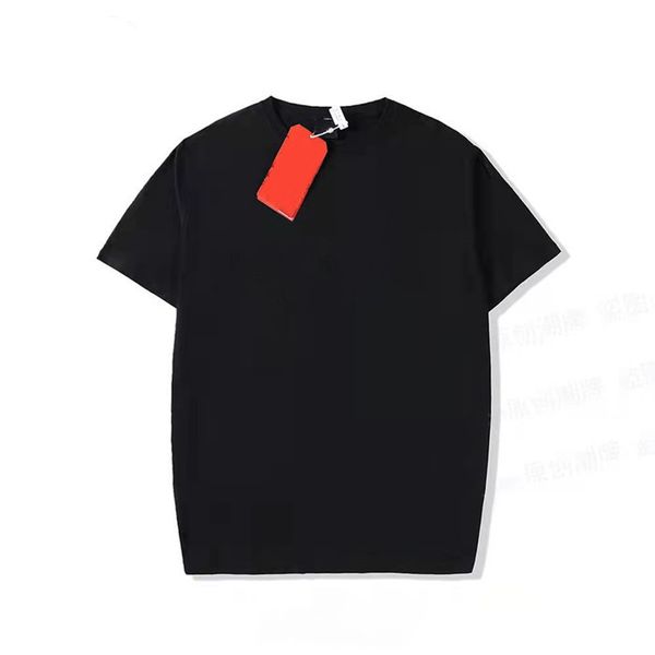 

designer tide t shirt chest letter laminated print short sleeve street t-shirt for men and women, White;black