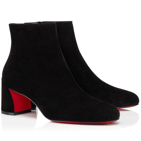 

22 luxury elegant designed cate boots for women ladies reds solessole ankle chains paltform heels genuine winter brand boot wedding party, Black