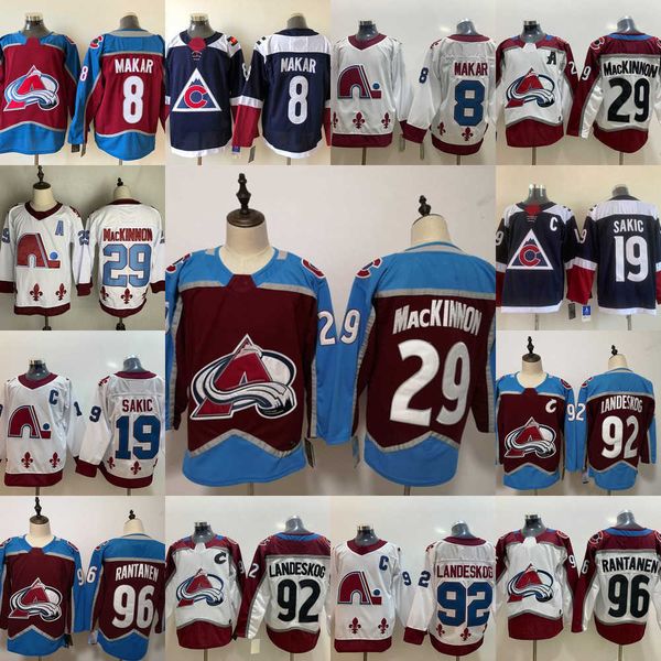 

hockey jerseys colorado''avalanche 8 cale makar 29 nathan mackinnon 92 gabriel landeskog 19 joe sakic 96 mikko rantanen, Black;red