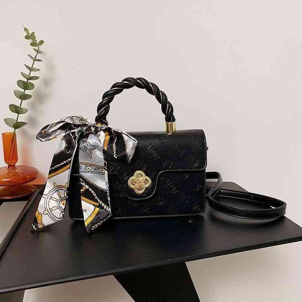 

fashion bag handbag summer one shoulder ribbon portable bow pattern
