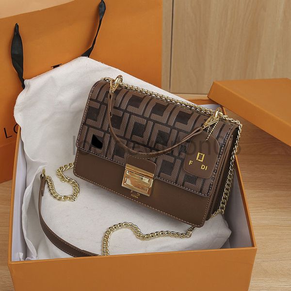 

designer fend bag tote shoulder handbag fashion luxurious messenger mens womans lovers casual new chain embossed leather ff bag